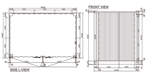 ISO12フィートコンテナ規格サイズ（コンテナ設計図）