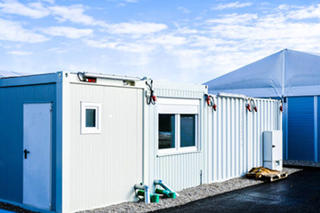 建築用コンテナによる仮設住宅